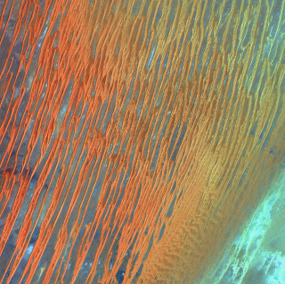 Illustration for article titled Sand Dunes At Sunset Are Rainbow Lines Of Loveliness